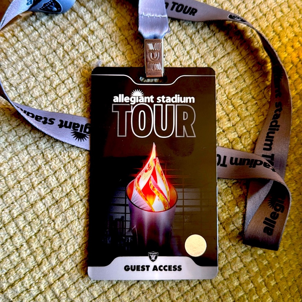 Raiders-Allegiant Stadium Tour-Guest Access-Lanyard Pass